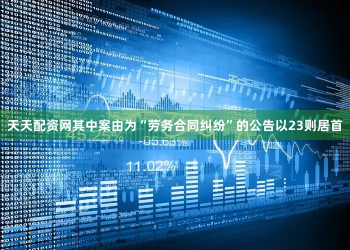 天天配资网其中案由为“劳务合同纠纷”的公告以23则居首